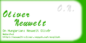 oliver neuwelt business card