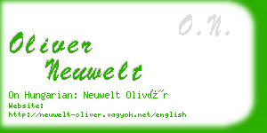 oliver neuwelt business card